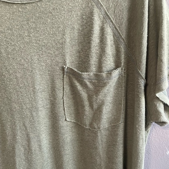 NWOT Aerie Linen Blend Breezy Raglan Boho Lagenlook Oversized Tee. Size Small. - Picture 3 of 7